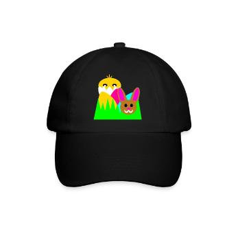 Bild für Ostern - Baseballkappe - Schwarz/Schwarz - Vorne