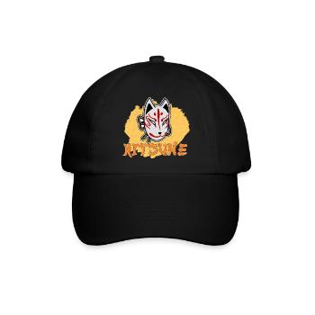 Japanische Tengu Hannya Kitsune Maske - Baseballkappe - Schwarz/Schwarz - Vorne