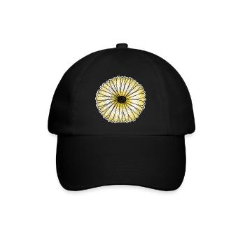 Gelbes Gänseblümchen - Baseballkappe - Schwarz/Schwarz - Vorne