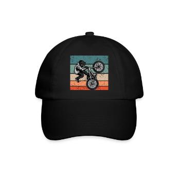 BMX Kinderfahrrad Zubehör - Baseballkappe - Schwarz/Schwarz - Vorne