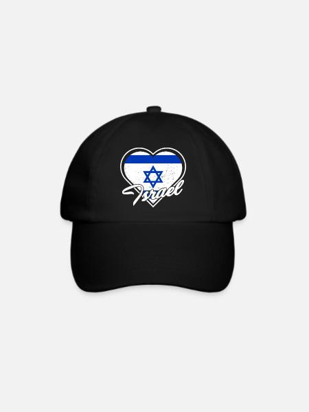 Jerusalem Davidstern Israel Flagge - Baseballkappe - Schwarz/Schwarz