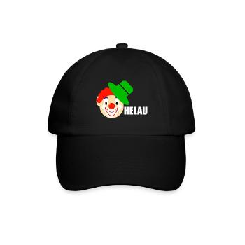 Clown sagt helau - Baseballkappe - Schwarz/Schwarz - Vorne