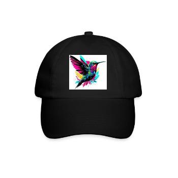 Kolibri - Baseballkappe - Schwarz/Schwarz - Vorne