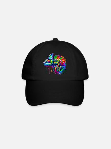Chamäleon - Baseballkappe - Schwarz/Schwarz