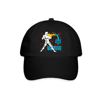 Aquarius-Farbe - Baseballkappe - Schwarz/Schwarz - Vorne