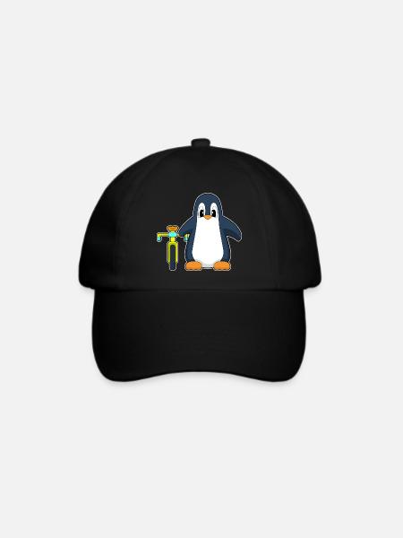 Pinguin Fahrrad - Baseballkappe - Schwarz/Schwarz