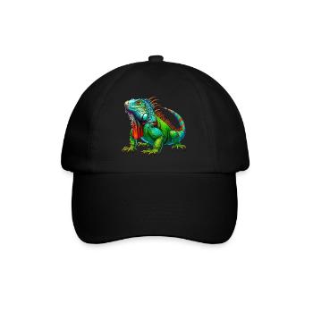 Leguan - Baseballkappe - Schwarz/Schwarz - Vorne