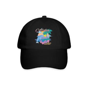 Tropical Adventures - Aloha - Baseballkappe - Schwarz/Schwarz - Vorne