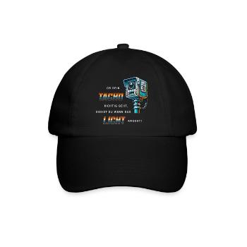 Auto Tuning Blitzer Spruch - Baseballkappe - Schwarz/Schwarz - Vorne