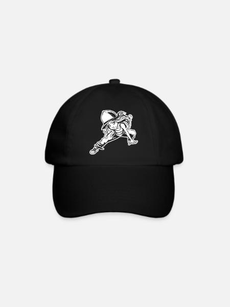 Breakdancerin - Baseballkappe - Schwarz/Schwarz