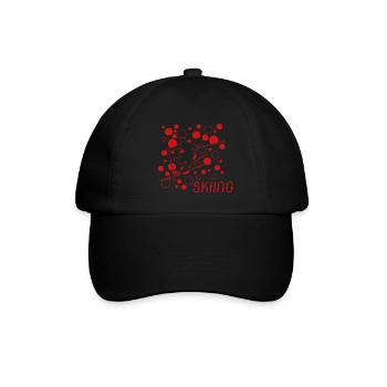 ski fahren, ski, skiing, ski geschenk - Baseballkappe - Schwarz/Schwarz - Vorne