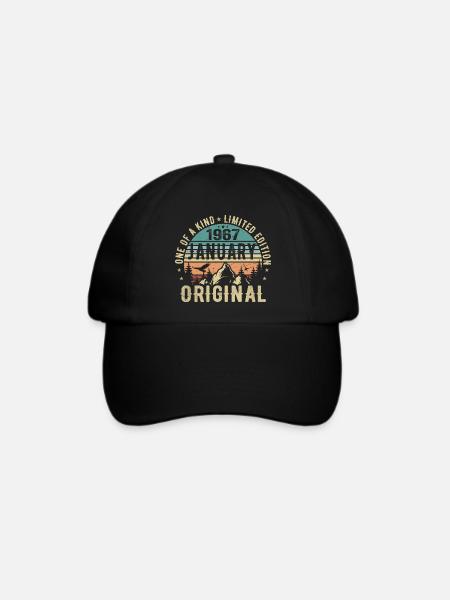 Data Set 38 6 - Baseballkappe - Schwarz/Schwarz
