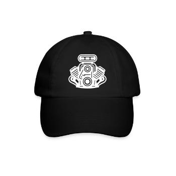 Motor Auto Symbol Tuning - Baseballkappe - Schwarz/Schwarz - Vorne