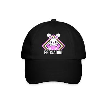 Gender Reveal Ostern Werdende Mutter - Baseballkappe - Schwarz/Schwarz - Vorne