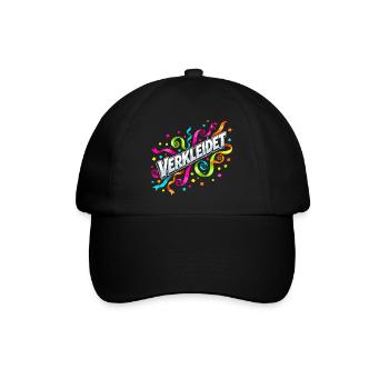 Verkleidet Konfetti Luftschlangen Karneval  - Baseballkappe - Schwarz/Schwarz - Vorne