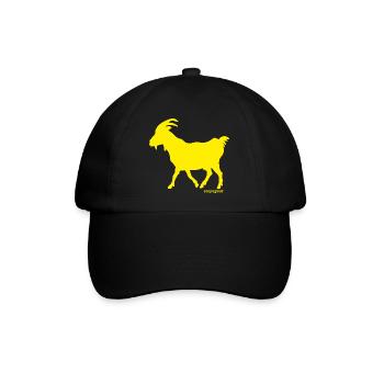 Ziege GOAT Sündenbock gelb - Baseballkappe - Schwarz/Schwarz - Vorne