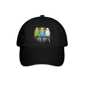 Wellensittich Wellensittichbesitzer Wellensittiche - Baseballkappe - Schwarz/Schwarz - Vorne