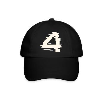 4 - Baseballkappe - Schwarz/Schwarz - Vorne