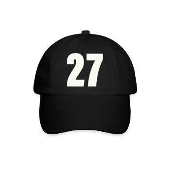 27 - Baseballkappe - Schwarz/Schwarz - Vorne