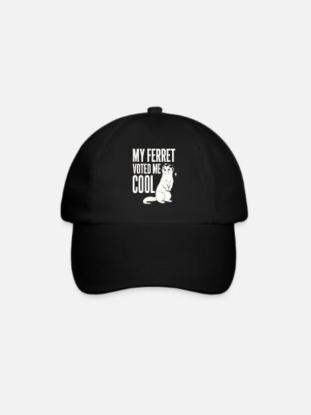 MY FERRET VOTED ME COOL - Baseballkappe - Schwarz/Schwarz
