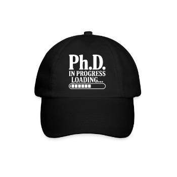 Ph.D. Lädt im Gange... - Baseballkappe - Schwarz/Schwarz - Vorne