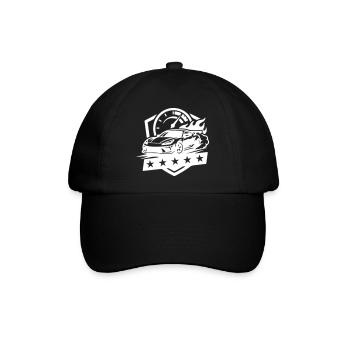 Auto Tacho Kmh Symbol - Baseballkappe - Schwarz/Schwarz - Vorne