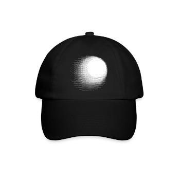 Halbton-Kreisverlauf - Baseballkappe - Schwarz/Schwarz - Vorne