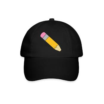 Bleistift - Baseballkappe - Schwarz/Schwarz - Vorne