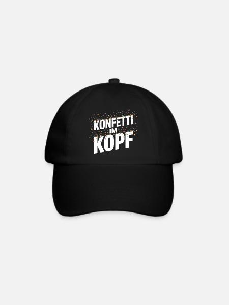 Konfetti Im Kopf Karneval Fasching Alaaf Kostüm - Baseballkappe - Schwarz/Schwarz