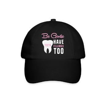 Zahnhygieniker Dental Zahnarzt - Baseballkappe - Schwarz/Schwarz - Vorne