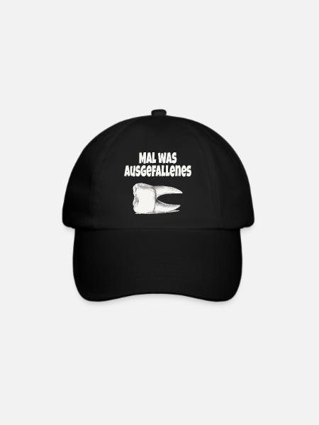 Mal was Ausgefallenes – Lustiger Zahn - Baseballkappe - Schwarz/Schwarz