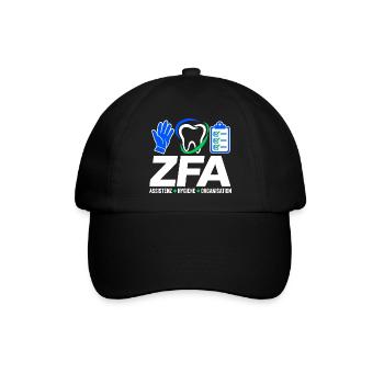 ZFA – Assistenz Hygiene Organisation - Baseballkappe - Schwarz/Schwarz - Vorne