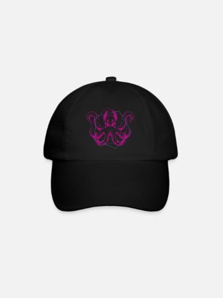 Oktopus - Baseballkappe - Schwarz/Schwarz