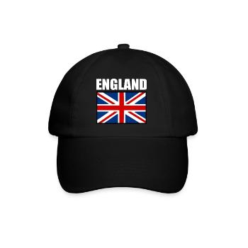 England - Baseballkappe - Schwarz/Schwarz - Vorne