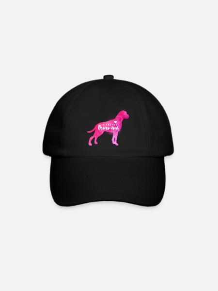Liebende Boxermama - Baseballkappe - Schwarz/Schwarz