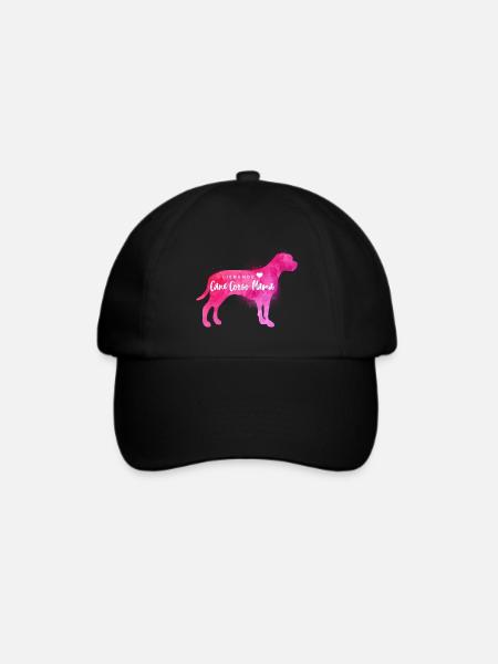 Liebende Cane Corso Mama - Baseballkappe - Schwarz/Schwarz