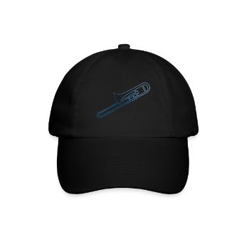 Jazz Posaune Posaunist Blechbläser Jazz Posaunist - Baseballkappe - Schwarz/Schwarz - Vorne