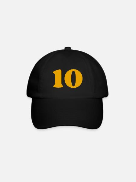 10 - Baseballkappe - Schwarz/Schwarz