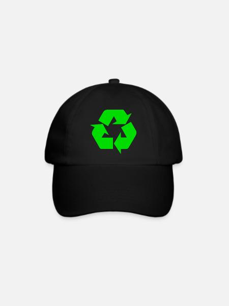 Earth Day Recycle - Baseballkappe - Schwarz/Schwarz