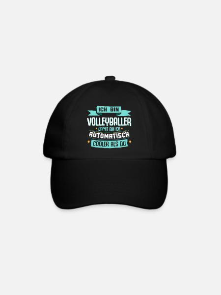 Ich bin Volleyballer, damit bin ich cooler als du. - Baseballkappe - Schwarz/Schwarz