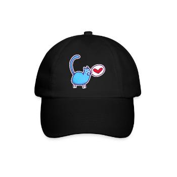 Katzenliebe - Baseballkappe - Schwarz/Schwarz - Vorne