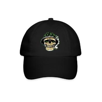 Kiff Skull - Baseballkappe - Schwarz/Schwarz - Vorne