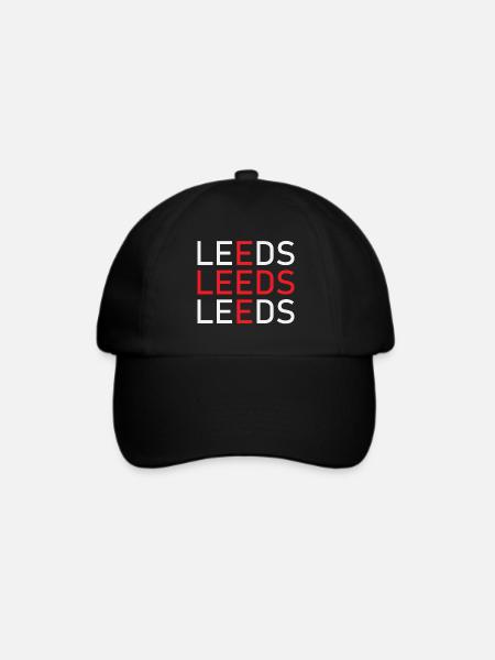 leeds - Baseballkappe - Schwarz/Schwarz