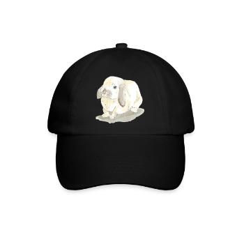 Kaninchen - Baseballkappe - Schwarz/Schwarz - Vorne