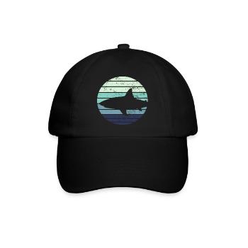 Hai Haifisch - Baseballkappe - Schwarz/Schwarz - Vorne