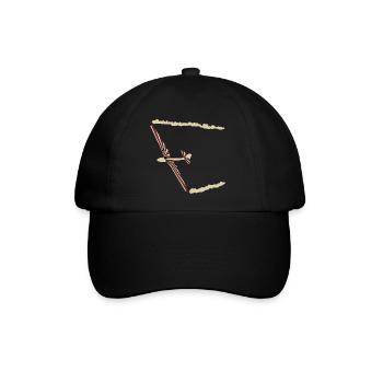 Habicht oldtimer Segelflugzeug - Baseballkappe - Schwarz/Schwarz - Vorne