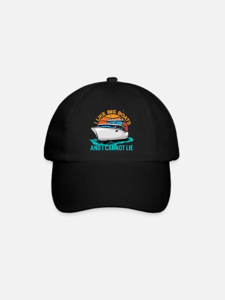 Ich mag große Boote und ich kann nicht lügen - Baseballkappe - Schwarz/Schwarz