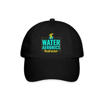 Wassergymnastik Instruktor Aquatic Fitness Trainer - Baseballkappe - Schwarz/Schwarz - Vorne