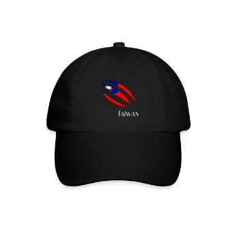 Taiwan Flag - Baseballkappe - Schwarz/Schwarz - Vorne