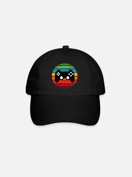 Gaming Controller Retro Sunset Gamer - Baseballkappe - Schwarz/Schwarz
